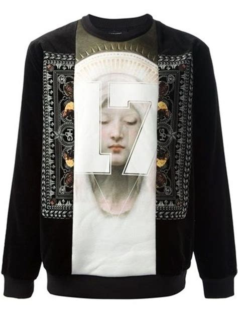 Givenchy Madonna black velvet sweater men S 